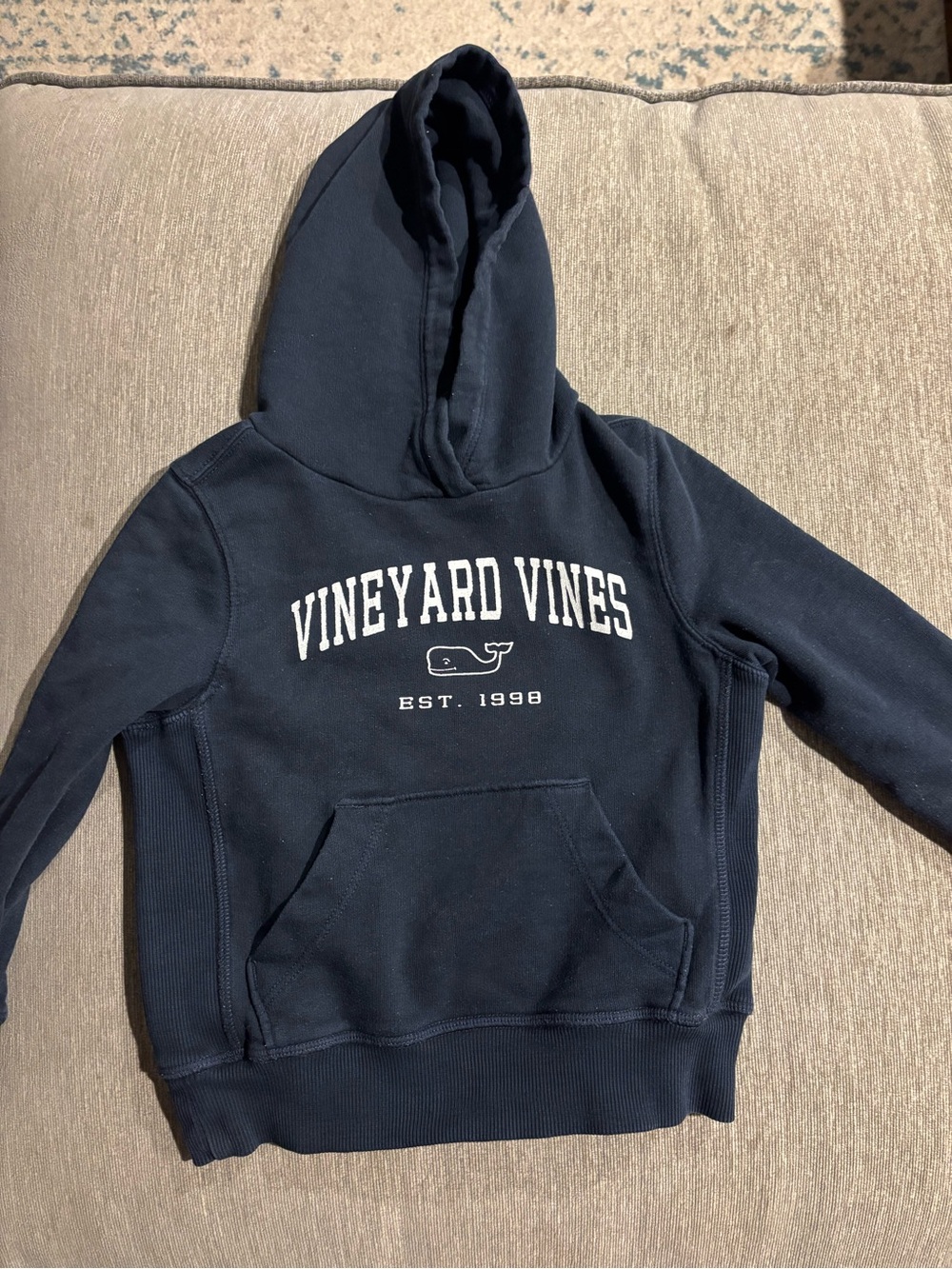 Vineyard Vines Navy Logo Hoodie-toddler 3T